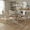 thumbnail image 5 of Furniture of America Clyde Wood 7-Piece Round Dining Table Set in Antique White, 5 of 13