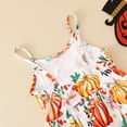 thumbnail image 4 of Gunia Little Girls Halloween Outfit Romper Pumpkin Kids Jumpsuit Cartoon Toddler Romper Jumpsuit Outfits Yellow 5-6 Years, 4 of 4