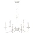thumbnail image 7 of Modern Farmhouse Chandelier Classic Candle Hanging Pendant Ceiling Light Fixtures 6-Light White Chandelier Industrial Iron Chandelier Light Fixture, 7 of 7