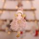 thumbnail image 2 of Muñeco de ángel de Navidad Bewildely accesorios de decoración para el hogar colgante de árbol Rosado, 2 of 6