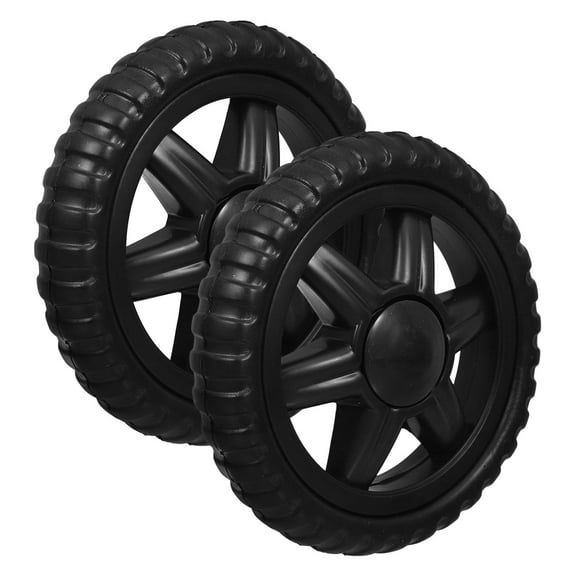 IBASETOY 2Pcs Heavy Duty Rubber Wheels for Shopping Cart Easy Install Replacement