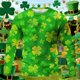 thumbnail image 4 of Camisa de Día de San Patricio Hombres de Manga Larga de Manga Larga Cuello Redondo Tops Casuales para Fiesta Festival Vacaciones Viajes Calle Uso Diario Camisetas de Hombre Casual Estiloso Verano, 4 of 7