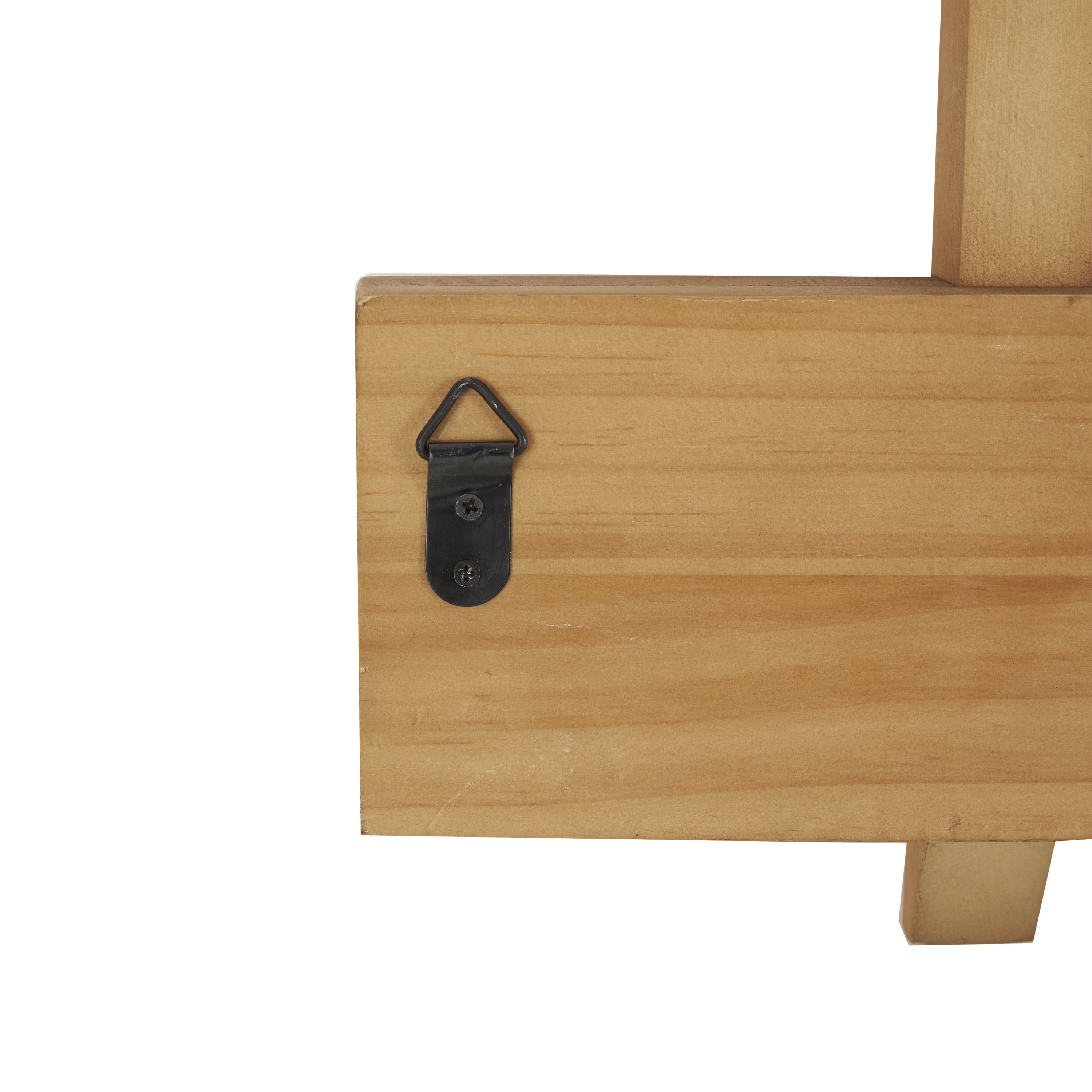 DecMode 36" x 9" Brown Wood Minimalistic 6 Hanger Wall Hook, 1-Piece