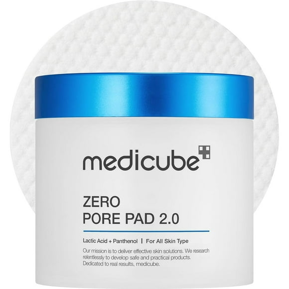 Medicube Zero Pore Pads 2.0, Dual-Textured Facial Toner Pads for Exfoliation and Pore Care with 4.5% AHA Lactic Acid & 0.45% BHA Salicylic Acid, Ideal for All Skin Types, Korean Skin Care (70 Pads)