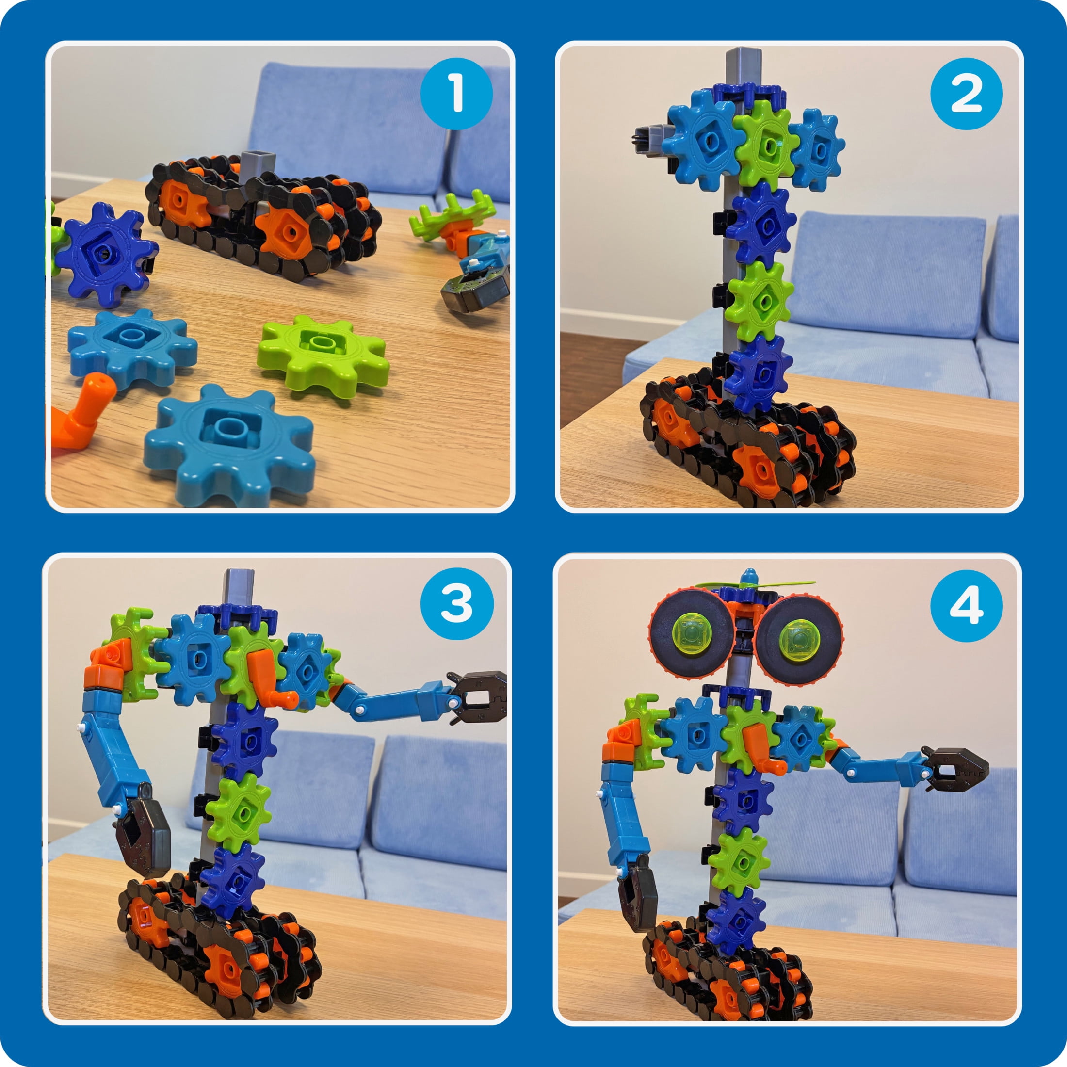 Learning Resources Gears! Gears! Gears! Robots in Motion, Engineering Toy for Kids, Ages 5+