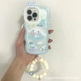 thumbnail image 1 of Sanrio Phone Case Kawaii Cartoon Cute Cinnamoroll iPhone 14 13 12 11Pro Max Protective Shell with Stand Bracelets Girls Gifts, 1 of 7