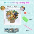 thumbnail image 3 of 5D DIY Diamond Painting Kit Sunflower Bouquet Special Shape Creative Diamond Craft Suitable for Home and Office Decor, Festive Gifts, 3 of 7
