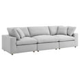 thumbnail image 2 of Modway Commix 3 Piece Down Filled Overstuffed Sectional Sofa Set in Light Gray, 2 of 10
