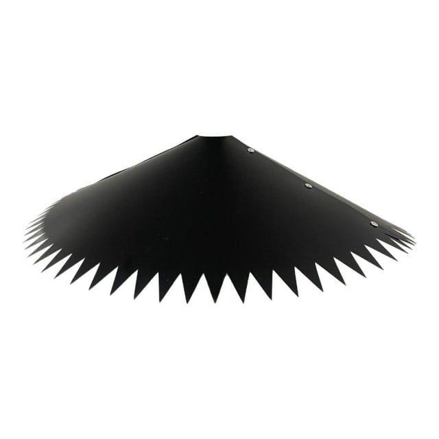 Guardia de ardilla de alimentador de aves montados en poste con bordes con púas de color negro para amantes de los pájaros versátiles tope de 35.5 cm
