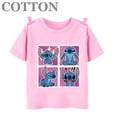 thumbnail image 2 of Camisetas de algodón para niños de moda de verano con múltiples estampados de manga corta y cuello redondo de Disney Stitch Anime, 2 of 5