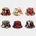 thumbnail image 2 of Sombrero creativo europeo y americano para mujer, sombrero de pescador con estampado digital colorido de otoño e invierno, sombrero de lavabo de viaje al aire libre de moda versátil, 2 of 6
