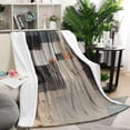 thumbnail image 2 of Decorative Flannel Throw Blanket with Graffiti Art Gray Cyan & Teal Bed Throw Blanket Funny Plush Couch Blanket for Sofa Bedroom Bed All-Season Use 50x60in, 2 of 5