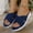 #147-Blue, variant on Wowcloth Women's Fashion Casual Slides – Comfortable Breathable Mesh Open-Toe Design with Platform Flat Sole for Spring Summer Outdoor Wear, Plus Size Versatile Footwear
