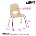 thumbnail image 2 of ECR4Kids School Stack Chair Chrome Legs, Multiple Sizes/Colors/Types, 2 of 7