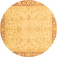 thumbnail image 1 of Ahgly Company Indoor Round Abstract Brown Modern Area Rugs, 5' Round, 1 of 4