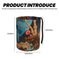 thumbnail image 3 of Wukai Galactic Jungle Dinosaurs Print Car Trash Can - Easy to Clean Hanging Garbage Bin - Removable Liner - Leak-Car Garbage Can - Waterproof Trash Can for Car and SUV, 3 of 7