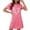 Hot Pink, variant on Women Nightgown Sleepshirts Chemise Nightgowns Cotton Nightgown Sleep Dress Orange Short Sleeve Above-the-Knee Crew Neck Sleep Dress for Women,XL