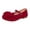 Red, variant on Women Fashion Bowknot Flats Round Toe Dress Shoes Mary Jane Ballet Flats with Bow Dress Shoes Summer Beach Casual Lightweight Flat Shoes