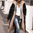 thumbnail image 5 of ITSAME Womens Plus Size Reversible Sherpa Lined Coat Winter Thermal Versatile Casual Outerwear with Pockets Black Size 2XL, 5 of 9