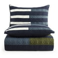 thumbnail image 5 of Wonderful Modern Farmhouse Piano Patchwork Velvet Quilt Set - 3pc All-Season Luxury Bedding, 5 of 5