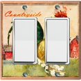 thumbnail image 1 of Metal Light Switch Plate Cover Cute Countryside Rooster Animal Farm ANM010, 1 of 13