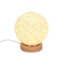 thumbnail image 1 of Bewildely Twine Lampshade Light Wood Lámpara de noche decorativa Lámpara de pantalla tejida a mano para el hogar y la oficina Iluminación navideña No.1 Bewildely HA026875-01, 1 of 6