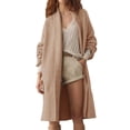 thumbnail image 3 of Women's Open Front Long Cardigan Chunky Knit Jacket Oversized Coatigan Coat, 3 of 6
