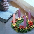 thumbnail image 4 of Smokeless Advent Candles Purple Candlesticks -Pink Candle Stick Short Tapered Candles 5 inches Christmas Advent Pillar Candle for Holidays, Church, Devotional, Celebration, Party, Set of 4, 4 of 6