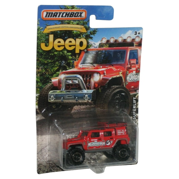 Matchbox Anniversary Jeep Wrangler Superlift (2015) Red Toy Truck