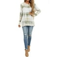 thumbnail image 3 of Nlife Women Tie Dyed Long Sleeve Round Neck Pullover Top, 3 of 7