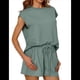 thumbnail image 3 of Conjuntos de 2 Piezas para Mujer Casual Verano Verde Pavo Real M, 3 of 8