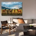 thumbnail image 6 of Six Brown Horse On Green Grass During Daytime Canvas Poster Bedroom Decor Sports Landscape Office Room Decor Gift,Frame-style,20x30inch(50x75cm), 6 of 8