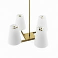 thumbnail image 4 of Modway Mercer 4-Light Pendant Light in White Satin Brass, 4 of 7