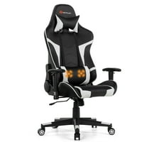 Deals on Costway Massage Gaming Chair with Lumbar Support