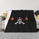thumbnail image 1 of Manta de forro polar con diseño de piratas instantáneos "Solo añade ron": divertida manta de Halloween de Jolly Roger, súper suave y acogedora, ligera, suave y cómoda, manta de franela cálida y, 1 of 5