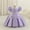 Purple, variant on SERTG Little Girls' Party Dress Sheer Paneled Skirt with Back Zipper Short Sleeve Round Neck Princesse Outfit for 6 Months-4 Years(Blue,12 Months)