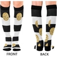 thumbnail image 2 of Coolnut Polka Dots Compression Socks for Men & Women 1 Pack, Knee High Stockings for Running, Sport, Hiking & Travel, 2 of 6