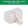 thumbnail image 6 of 2+1Pack 2pcs Phone Jack Splitter RJ11 6P4C Male to Females and 1pc Phone Line Coupler for Landline and Fax -Beige (3 Way), 6 of 9