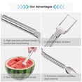 thumbnail image 6 of Penkiiy 2-in-1 Stainless Steel Fruit Cutter, 2024 New Upgrade Watermelon Fork Slicer Cutter Slicer Tool, Dual Head Fruit Forks Slicer Knife,Summer Watermelon Fruit Cutting Fork for Home Camping (2Pcs), 6 of 9