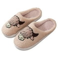 thumbnail image 3 of Fuzzy Slippers For Women Couple Winter Cute Cow Pattern Cartoon Warm Padded Slippers Warm Cozy Winter House Slippers Bedroom Indoor House Shoes, 3 of 6
