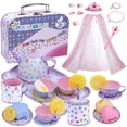 thumbnail image 1 of Set de fiesta de té Pre-World Princess Tea Time Toy para niñas de 3 a 6 años, 1 of 8