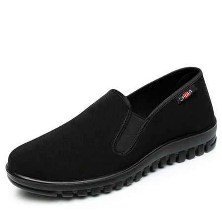

Mens Black Kung Fu Cloth Shoes Tai Chi Slip on Martial Arts Sneaker(8.5 Black)