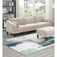thumbnail image 2 of Living Room Classic 7pc Modular Sofa set 4x Corner Wedge 2x Armless Chair 2x Ottoman Blush Morgan Fabric Cushion Couch, 2 of 9