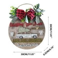 thumbnail image 3 of Suncoda Christmas Wreath, Interesting Christmas Front Door Signs Christmas Decorations Flower Garlands Party Supplies Wooden Crafts Door Tags, Christmas Ornament, 3 of 7