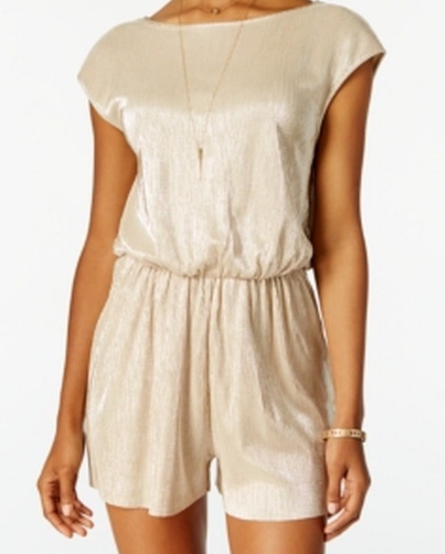 gold short romper