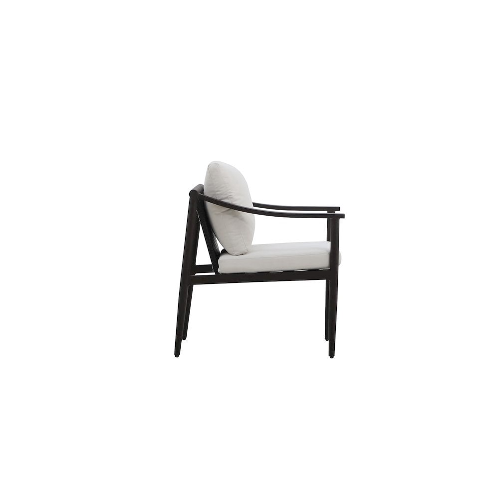 Outdoor Escape White Outdoor Chairs Set of 2, Metal Patio Chairs for Garden or Deck Use