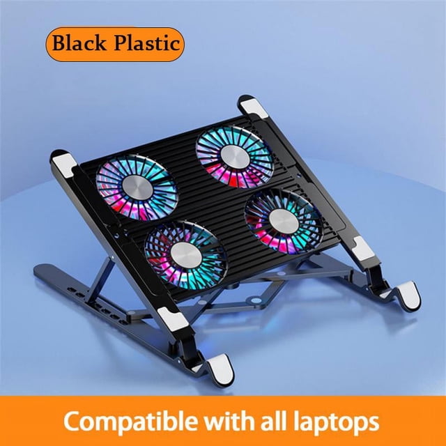 SNNROO Portable Laptop Cooling Pad - Compact Foldable Design with High-Performance Radiator Silent Fan and Adjustable Bracket - Universally Compatible with Macbook Tablet and Notebook