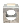 thumbnail image 1 of Safavieh Tellurium Aluminum Cube Stool in Silver, 1 of 2