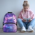 thumbnail image 2 of Pzuqiu Galaxy Cat Personalized Kids Backpack with Adjustable Shoulder Strap 17 Inch Custom School Bag Backpack with Name Unique Customized Bookbag for Teenagers Girls Age 8-14, 2 of 7