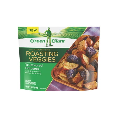 Green Giant Restaurant Style Tri-colored Potatoes, Steakhouse Butter, 14 oz Bag (Frozen)